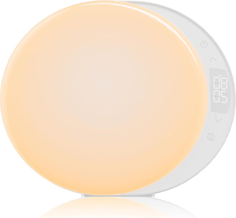 ANTDALIS Sunrise Alarm Clock for Heavy Sleepers Adults, Wake Up Light Dimmable Night Light for Kids Teens Bedroom Home Decor Girls Boys Women Gifts, 20 Color and Touch Control, Snooze, White - Image 1